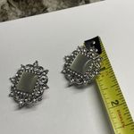 Women's Costume Earrings Rhinestone NWOT CLIP On Clip Photo 3