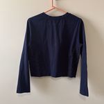 Tory Burch Navy Blue Lace Detail Women's Top M Photo 6