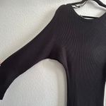 Anthropologie  Shea Ribbed Rib Knit Sweater Midi Dress Black Boat Neck Small Photo 7