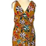 A New Day Target Faux Wrap Dress Ruffle Hem Tan Multi Floral New Sz Women's 2XL Photo 0