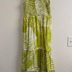 Anthropologie O.P.T Colette Cotton Midi Dress Size Medium Green Photo 1