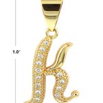 Gold Plated “K” Initial Pendant Photo 1