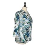 Coldwater Creek Blazer Notch Lapel White Green Blue Floral Women’s Size 20/22W Photo 1