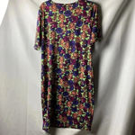 LuLaRoe WOMENS SIZE XL DRESS LIME GREEN PURPLE CORAL PINK FLOWERS SOFT COMY Photo 12