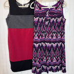 Dress Barn  Dresses Colorblocked & Aztec Sleeveless Mini Summer Bundle Size 8 Photo 0