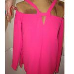 NWT $248 W Worth New York Lotus Vintage Crepe Cold Shoulder Blouse Womens 0 Pink Photo 2