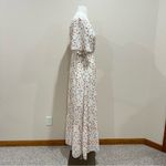 Cream Floral Tiered Maxi Dress Size Large Orange Photo 6