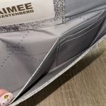 Aimee Kestenberg  silver gray rose gold envelope wallet clutch NEW Photo 5