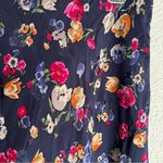 Ralph Lauren Lauren  Floral Midi Skirt 6 Petite Navy Photo 4