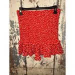 Mable Two Piece Set, crop top and shorts, red floral size Medium Photo 5