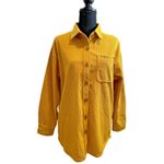 New Tacvasen Women's Gold Loose Fit Corduroy Shacket Shirt Long Sleeve Photo 3