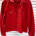 American Eagle Red Jean Jacket Photo 0