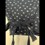 Brandy Melville  Navy Floral Print Wrap Top - Stylish and Cute - Photo 4