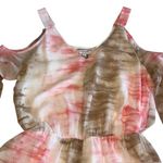 Andree by Unit NWT Tie Dye Romper Cold Shoulder Bell Sleeve Ruffle Hem Sz Lg Photo 8