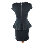 Kensie Black Capped Sleeve Peplum Dress XS NWT Photo 4