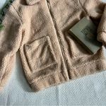 Elodie  Faux Shearling Teddy Zip Up Jacket Small Photo 3