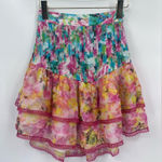 ROCOCO SAND tiered‎ floral mini skirt size small Pink Photo 0