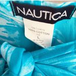 Nautica Swim Cover Wide Leg Pants Leaf Hawaiian Pattern Large Photo 2