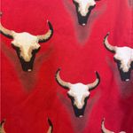 Vintage Barn Fly Red Longhorn Skull Western Cowgirl Rodeo Button Down Shirt S Photo 4