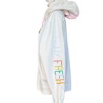 Teddy Fresh  Pink and White Wavy‎ Dip Dye Hoodie Sz M Photo 3