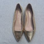 BCBGeneration  Pointy Toed Gold Metallic Crackle Effect Flats Size 6 Photo 4