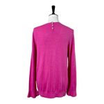Talbots Sweater Ruffle Flared Sleeve Scoop Neck Hot Pink Women’s Size Large Photo 2