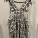 Cute vintage 80’s cottagecore granny floral windowpane jumper skirt mini Yellow Size 1X Photo 5