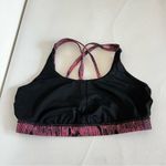 Lululemon Energy Bra Down Pour Electric Coral Pink Black Size 12 Photo 6