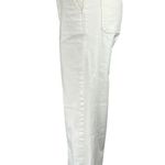 Everlane White Mid Rise Straight Wide Leg Frayed Hem Crop Trousers Jeans Pants 0 Photo 1