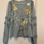 Anthropologie NWOT  x TINY Frances Long Sleeve Ruffled Flutter Top Medium Photo 1