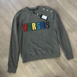Unisex NWT VERSACE VERSUS Multicolour Logo Sweatshirt Size M Grey Gray Size M Photo 0