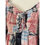 No Boundaries Y2K Babydoll Patchwork Peasant Top Square Neck Smocked Floral Paisley Boho XXXL‎ Photo 1