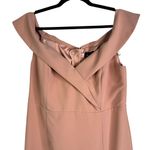 Bardot NWT  Bella Midi Off Shoulder Dress‎ Musk Pink Slit Wedding US 10 Large Photo 3