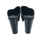 Gabrielle Union Womens Mules Block Heel Closed Toe Faux Suede Black 10 Photo 3