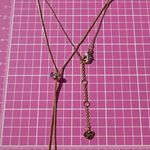 ALDO 2 pc bundle anklets Gold tone chain diamond paved cross pendants adjustable Photo 0