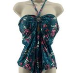 Modcloth Floral One Piece Halter Swimsuit Womens Size Large Photo 0
