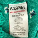 Superdry Cropped Green Floral Button Down Boxy Short Sleeve Lace Trim Top size 8 Photo 7