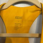 Girlfriend Collective  Paloma Racerback Bra in mustard yellow size small Photo 2