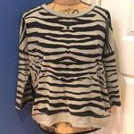 Black & Grey Zebra print crop sweatshirt Gray Size M Photo 1