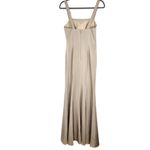 Allure Champagne Sleeveless Formal Mermaid Dress Size 6 Champagne Prom Dress Gold Photo 1