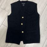 Rachel Zoe women's black vest with gold buttons size small perfect for a casua Photo 0