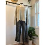 State of Claude Montana Knit Linen VNeck Bell Sleeve Slouchy Sweater Size Large Tan Photo 1
