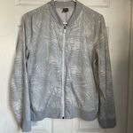 Old Navy athletic bomber jacket zip up palm print Photo 0