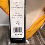 BCBGMAXAZRIA  Golden Yellow Mock Wrap Dress Size 6 SKU#C24395 Photo 8