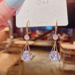 18K Gold Plated Crystal Drop Dangle Earrings for Women Photo 0