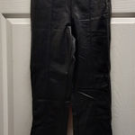 Lulus NWT Women's Size XS Black Vegan Faux Leather Side Zip Ankle Pants Photo 0