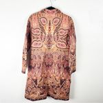 Soft Surroundings Suede Multicolored Long Sleeves Lined Tapestry Jacket Medium Photo 1