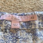 Calypso St. Barth  Silk Sheer Sparkle Coverup Blue White Floral XS Photo 4