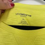Liz Claiborne NWT Weekend Women's Top XL Long Sleeve Crew Neck Limeade Photo 2