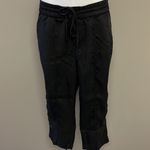Workshop Republic Clothing Workshop Black 100% Lyocell Pull-on Drawstring Capri Pants w/ Pockets- Medium Photo 5